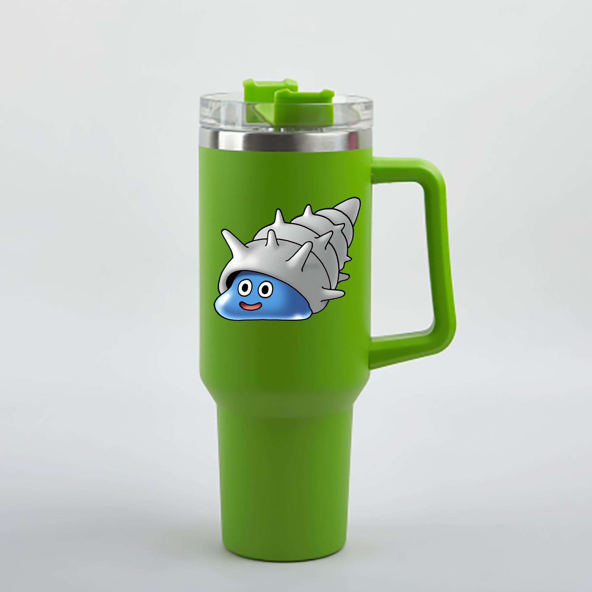 （画像用） ドラゴンクエスト Doragon Kuesuto Dragon Quest 1200mL車用タンブラー - クリスタルステッカー（プラスチックストロー付き）